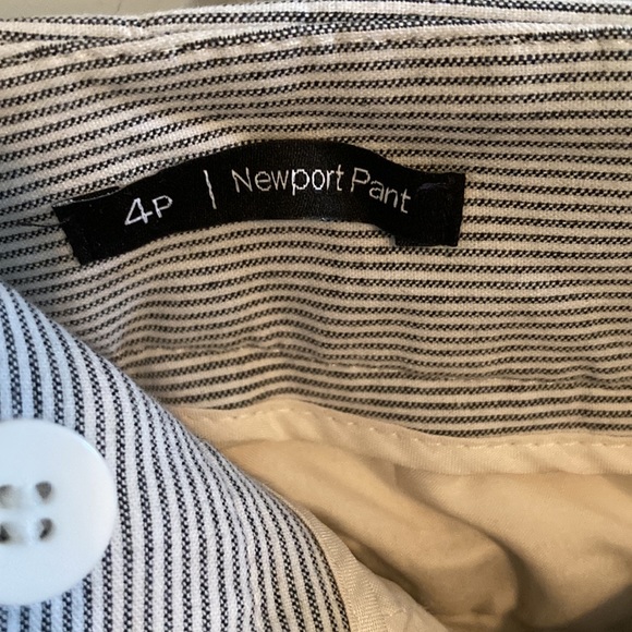 So Cute! Talbots Petite Newport Pant Size 4P. Grey & White Pin Stripe. Preowned - Picture 6 of 8
